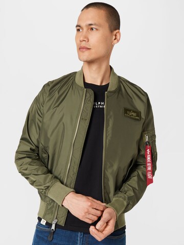 ALPHA INDUSTRIES Kevad-sügisjope, värv roheline: eest vaates