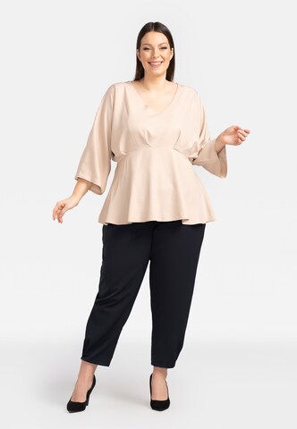 Karko Blouse 'MADRYTA' in Beige