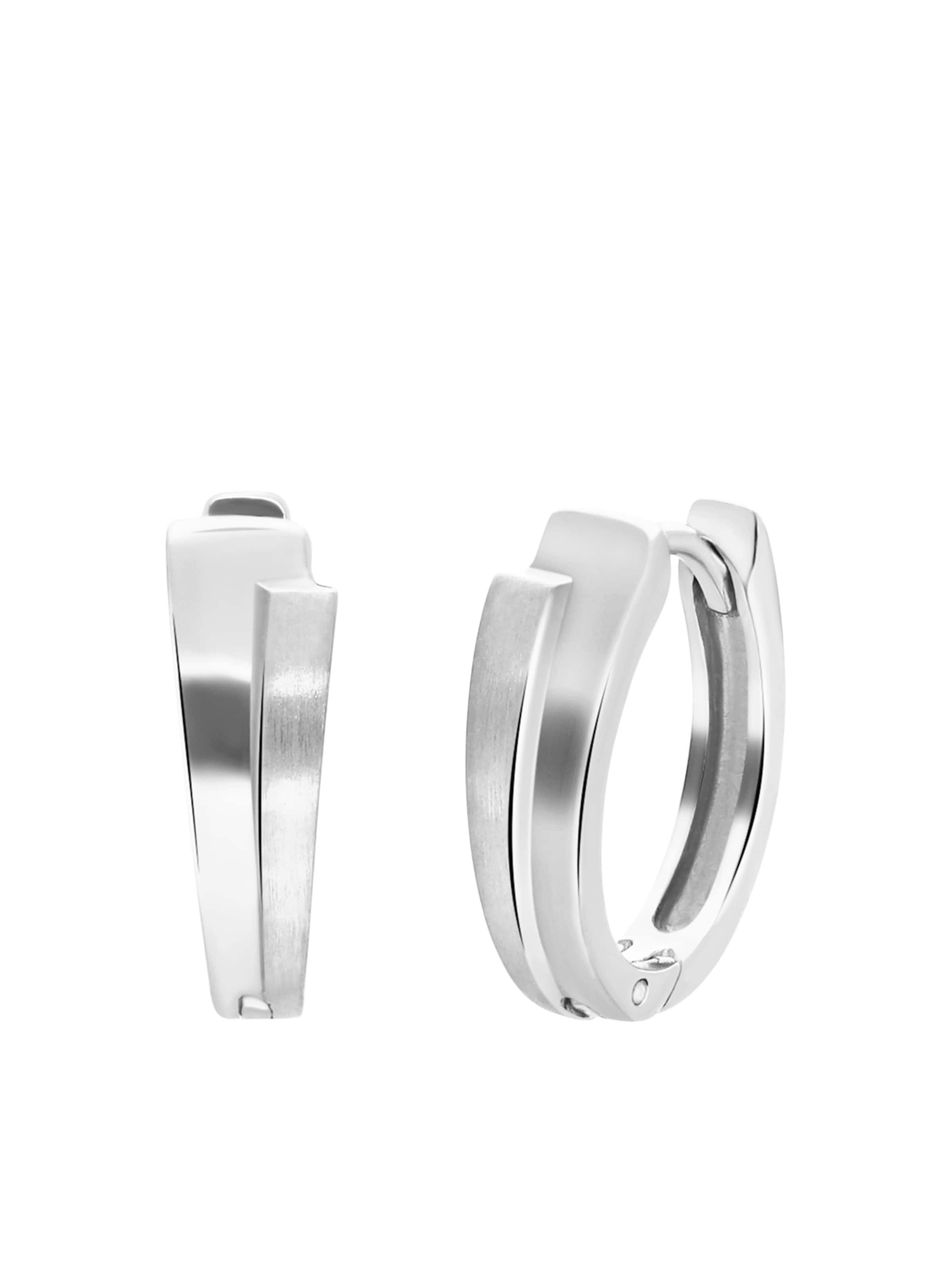 Lucardi Earrings in Silver: front