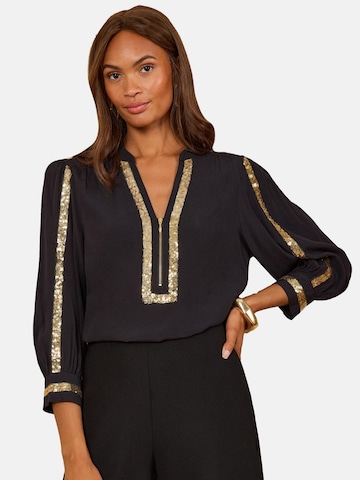 love & roses - Blusa en negro: frente