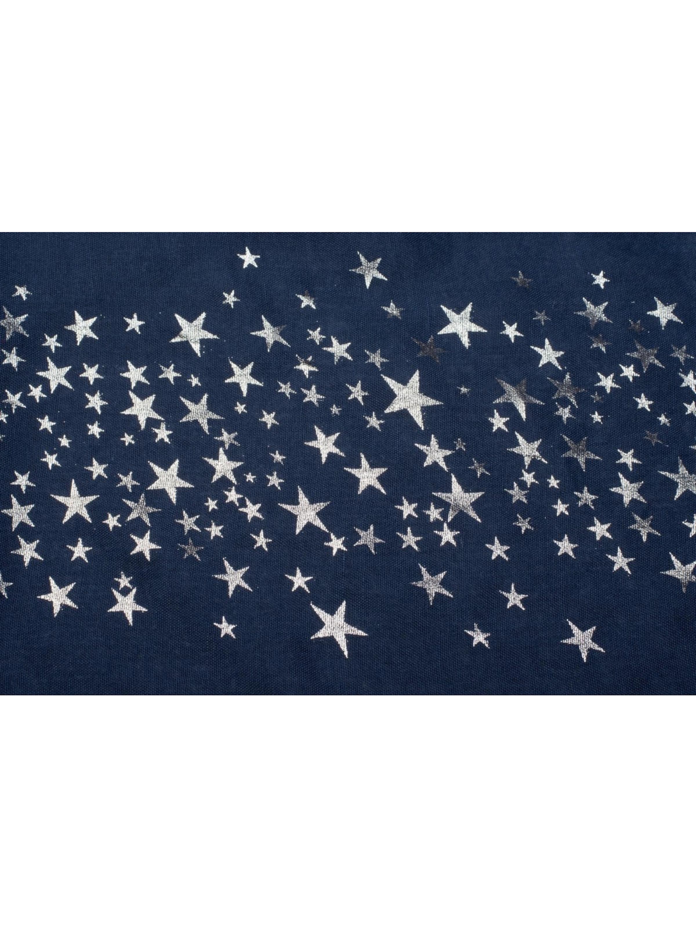 styleBREAKER Schlauchschal 'Loop Schal mit Metallic Sterne Print'‌‌‌‌‌‌‌‌ in Blau