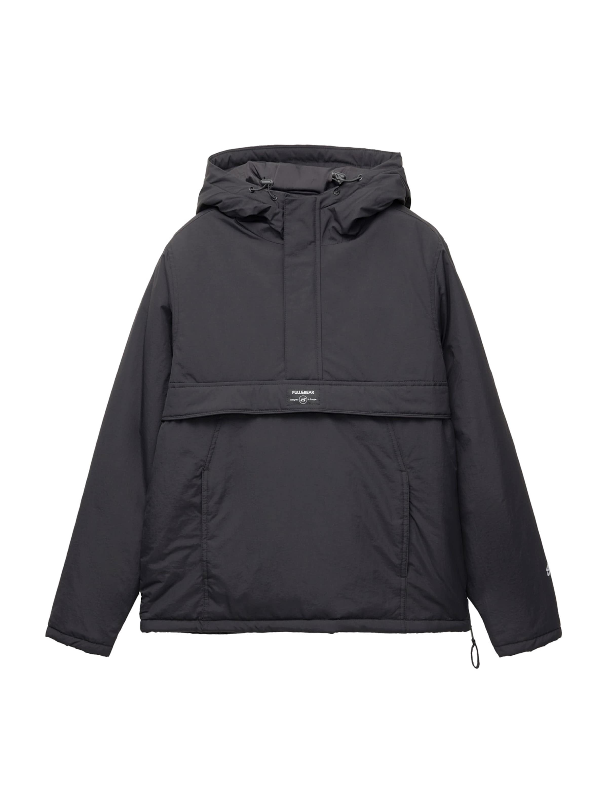 Pull&Bear Prehodna jakna | črna barva, Prikaz izdelka