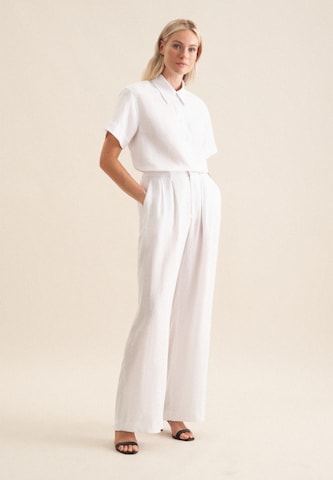 SEIDENSTICKER Blouse 'Schwarze Rose' in Wit