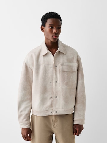 Bershka Prehodna jakna | siva barva: sprednja stran