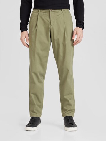 JACK & JONES Regular Pleat-front trousers 'BILL BOWIE' in Green: front