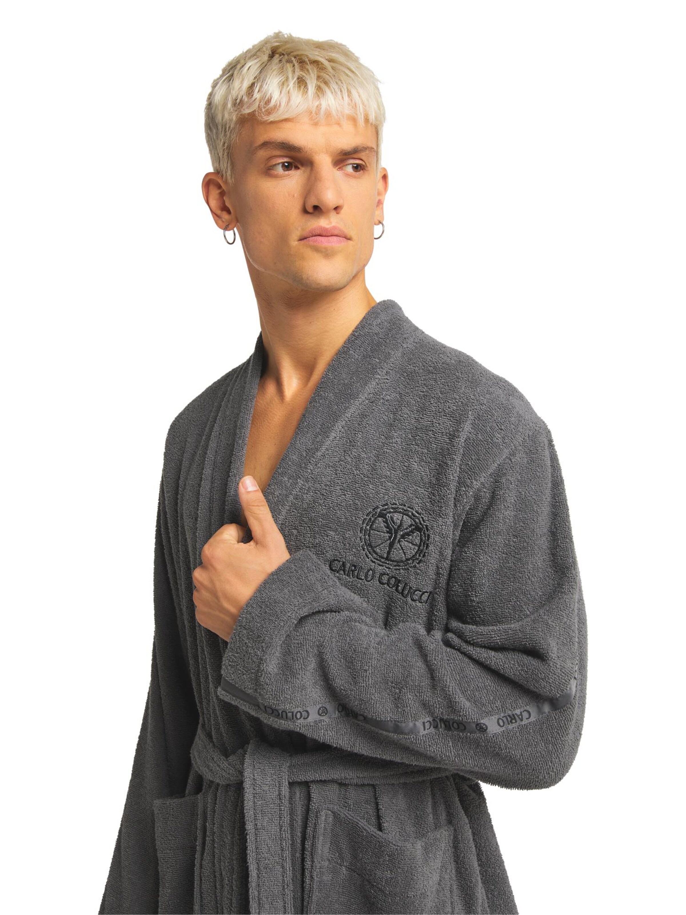 Carlo Colucci Bademantel in Grau