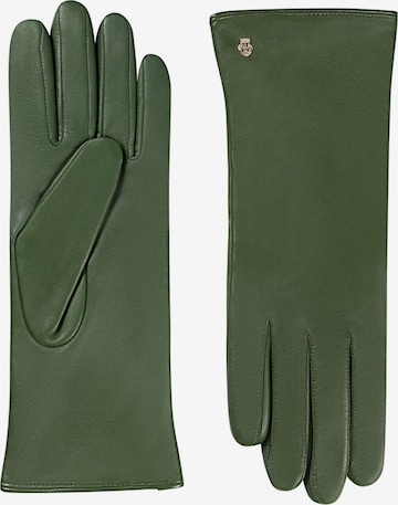 Roeckl Full Finger Gloves 'PRAG' in Green: front