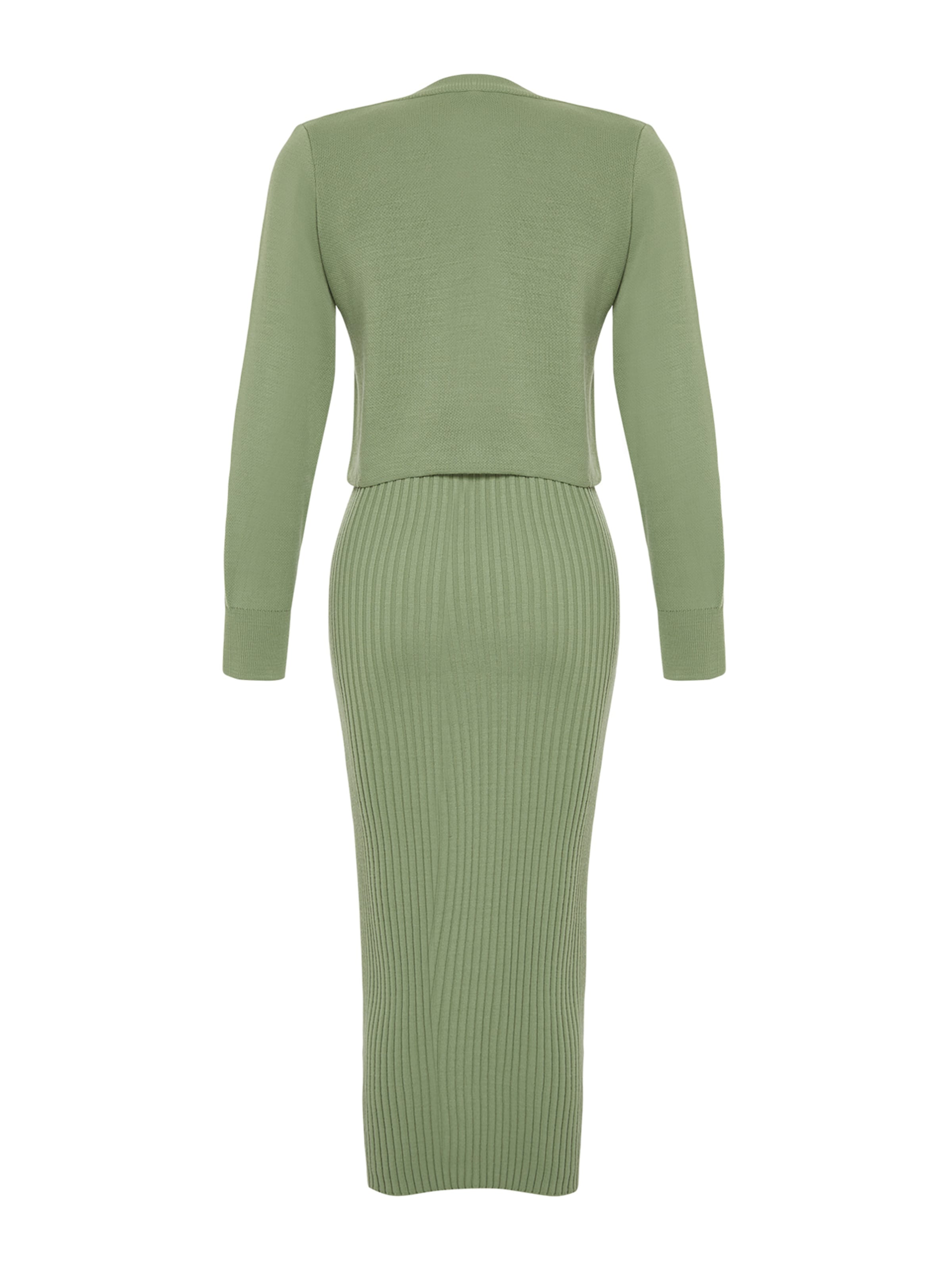 Trendyol Πλεκτό φόρεμα σε πράσινο