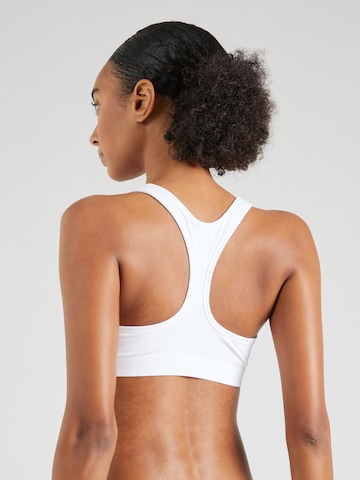 NIKE Bustier Sport-BH 'Swoosh' in Weiß