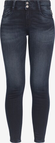 Le Temps Des Cerises Skinny Jeans in Blue: front