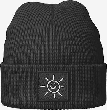 Neverless Beanie 'Sonne' in Black: front