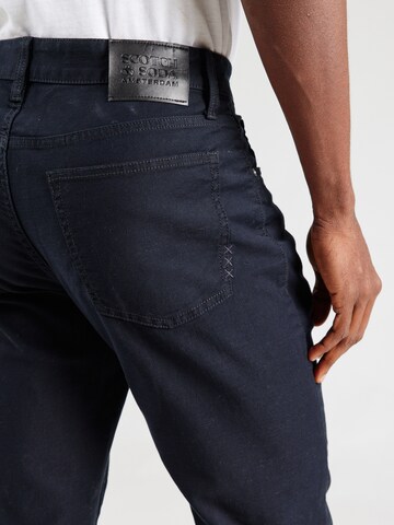 SCOTCH & SODA Tapered Ráncos nadrág 'DOBBY' - kék