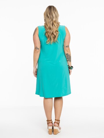YOEK Dress 'Sleeveless' in Blue