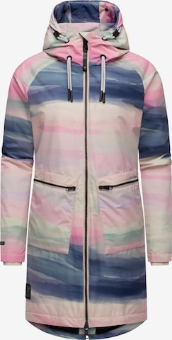 Manteau fonctionnel 'Holstic' Ragwear en rose : devant