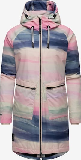 Striukė-paltas 'Holstic' iš Ragwear, spalva – gelsvai pilka spalva / tamsiai mėlyna jūros spalva / mėtų spalva / rožių spalva, Prekių apžvalga