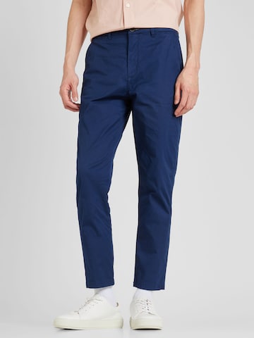 Springfield - Slimfit Calças chino 'RECONSIDER' em azul: frente