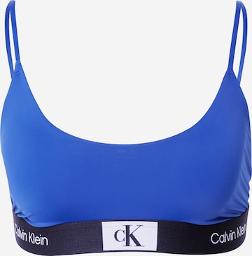 Calvin Klein Underwear Õlapaelteta topp Rinnahoidja, värv sinine: eest vaates