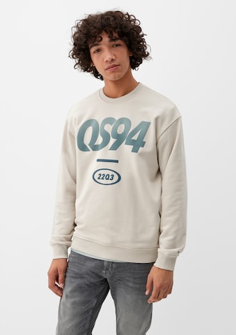 QS Sweatshirt in Beige: front