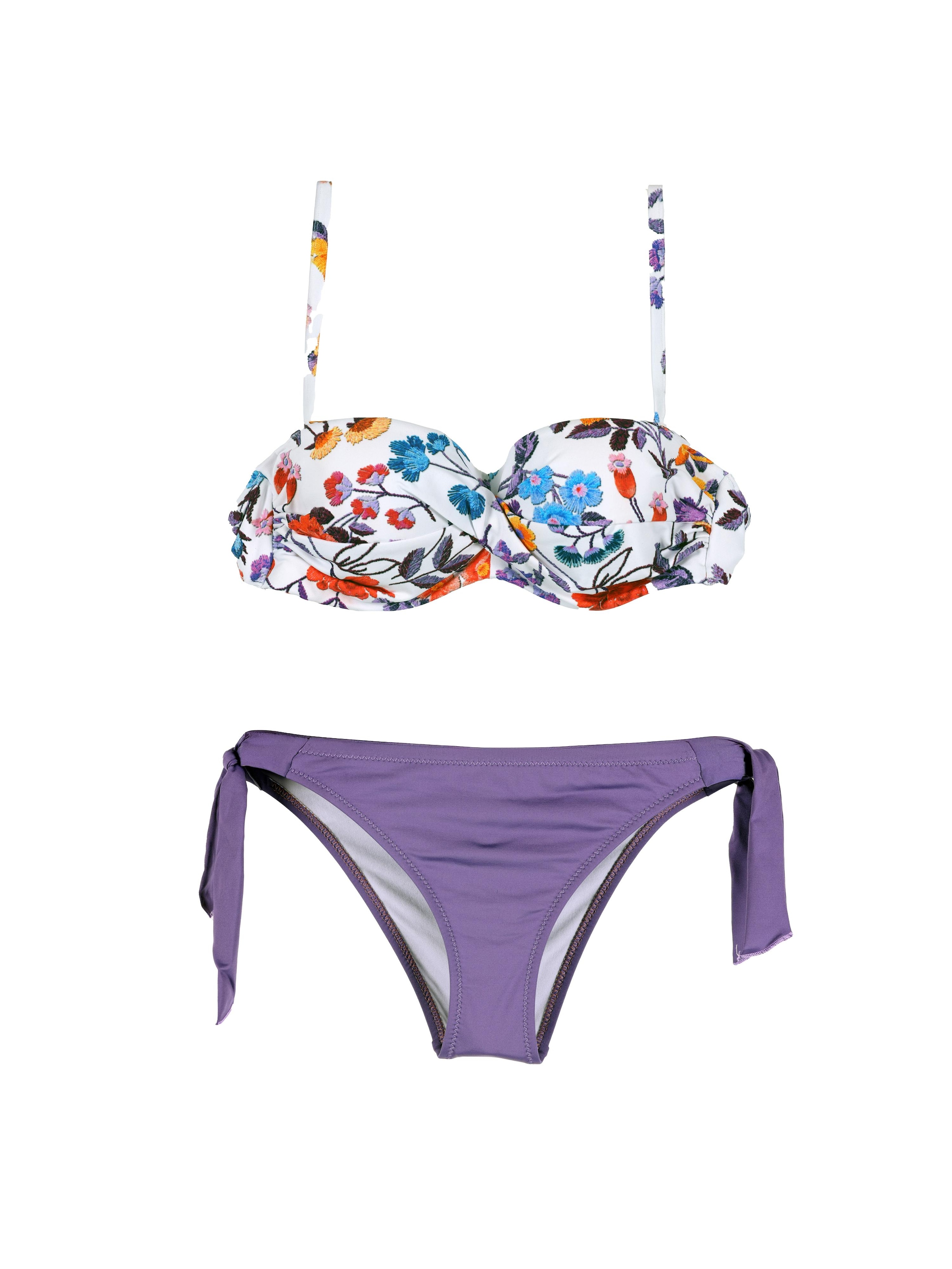 Lady Etna Bandeau Swimsuit 'Alice-32/W P21' in Purple: front