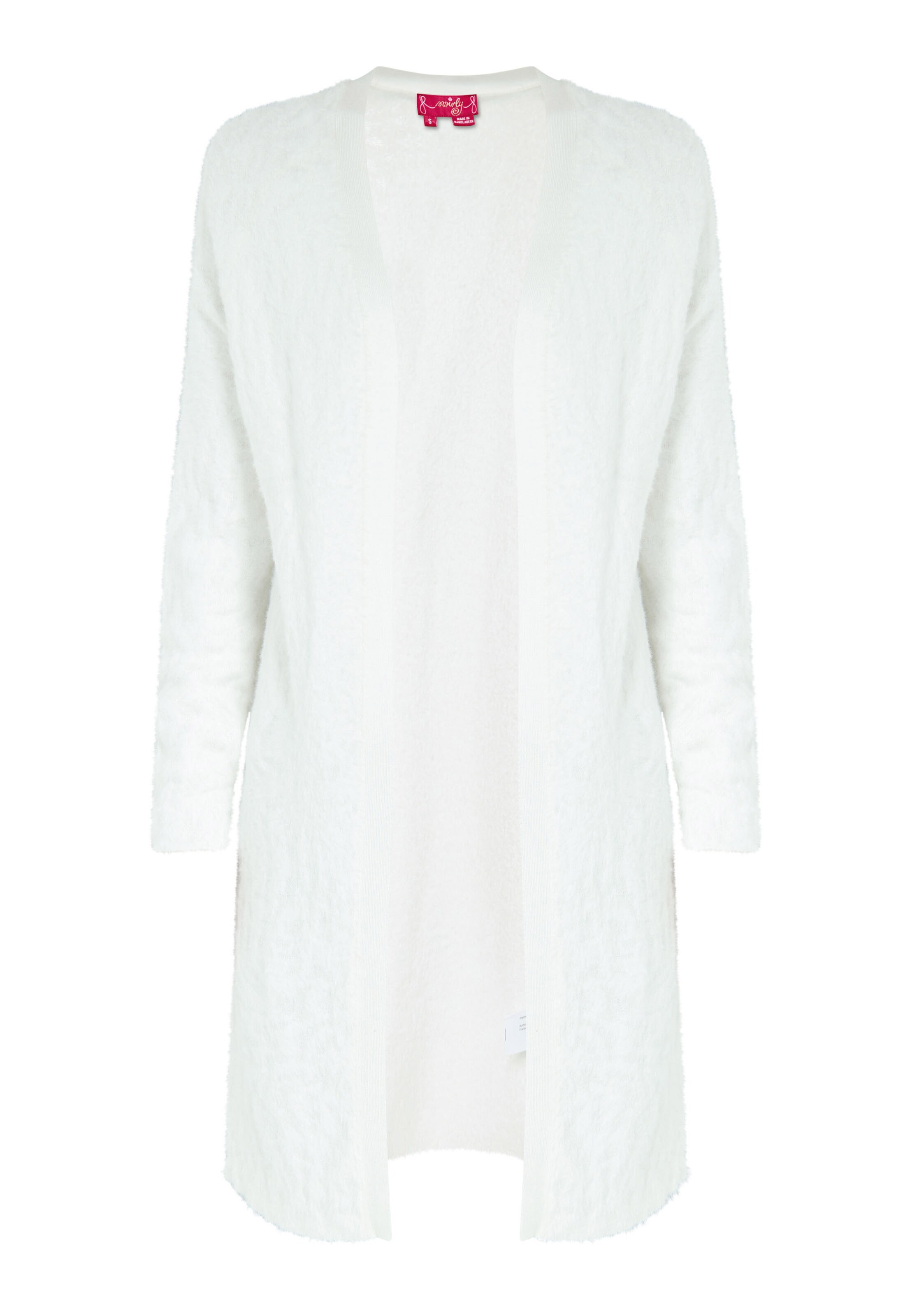 swirly Kardigán - Biela: predná strana