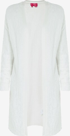 Cardigan swirly en blanc : devant