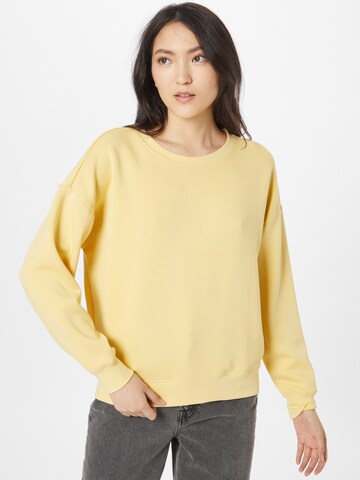 Sweat-shirt 'Ima' MSCH COPENHAGEN en jaune : devant