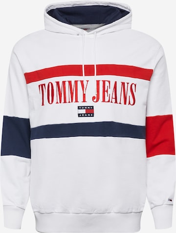 Tommy Jeans Plus كنزة رياضية بلون أبيض: الأمام