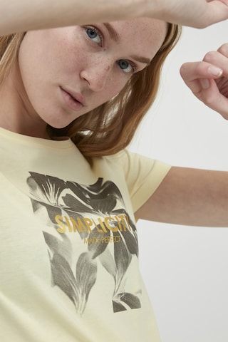 b.young Print-Shirt 'BYSANLA LEAF' in Gelb