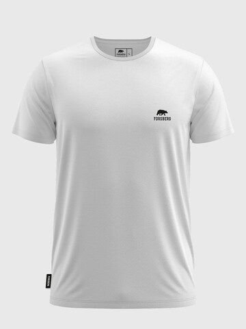 FORSBERG Shirt 'Lite T-Shirt mit kleinem Brustlogo' in White: front