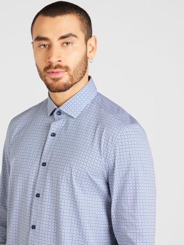 OLYMP - Regular Fit Camisa '24/7 - Level 5' em azul