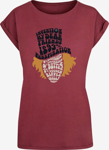 T-shirt 'Willy Wonka - Typed Head' ABSOLUTE CULT en rouge : devant