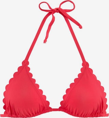 LASCANA Bikinitop 'Scallop' in Rot: predná strana