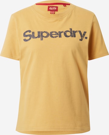 T-shirt Superdry en jaune : devant