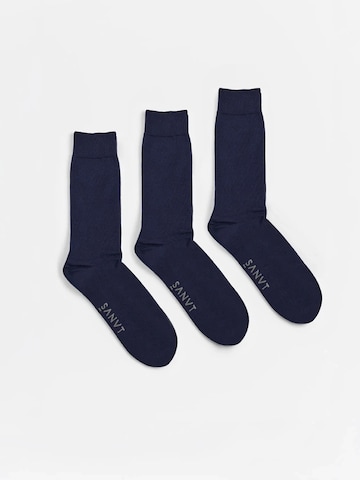 SANVT Socks 'The Crew Socks (3 Pack)' in Blue: front