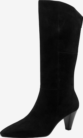 Bottes Tamaris en noir : devant