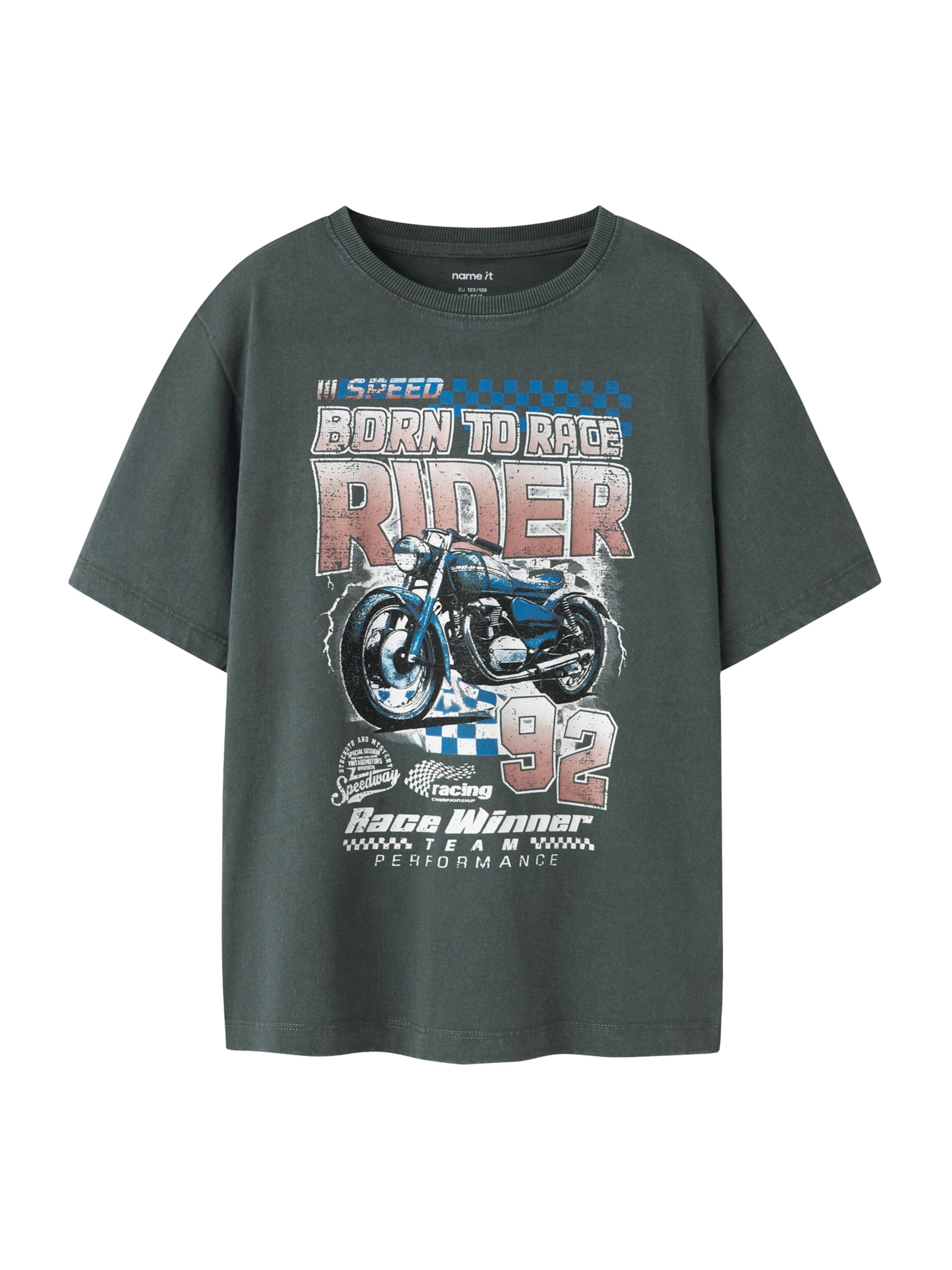 NAME IT - Camiseta 'NKMBANK' en gris: frente