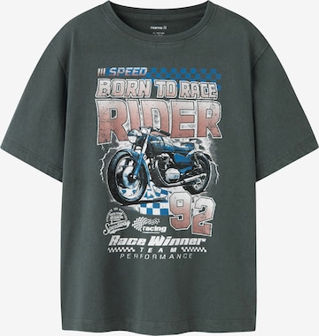 NAME IT - Camiseta 'NKMBANK' en gris: frente