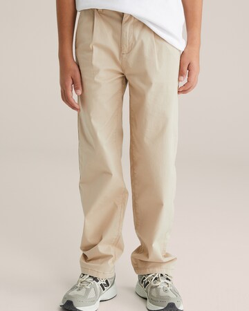 WE Fashion Loosefit Nadrág - bézs: elől