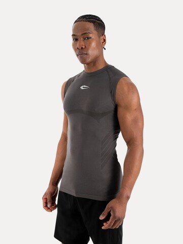 T-Shirt Smilodox en gris : devant