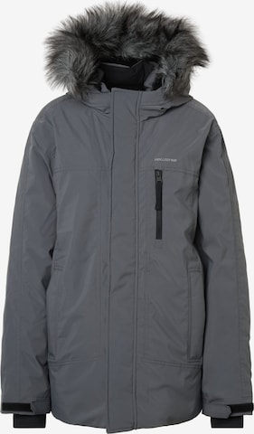 Parka de iarnă de la HOLLISTER pe gri: față