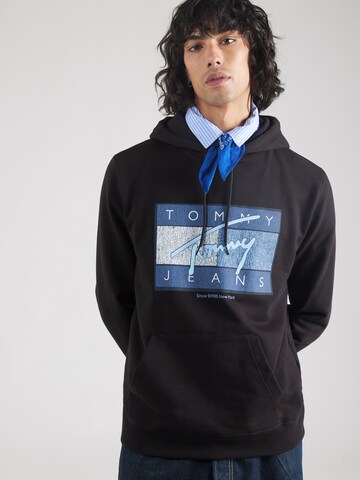 Tommy Jeans Sweatshirt in Black: front