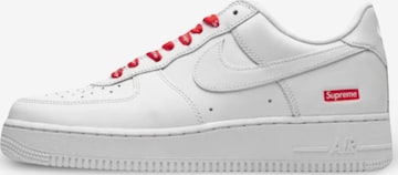 NIKE Sneakers 'Nike Air Force 1 Low Supreme Box Logo White' in White: front
