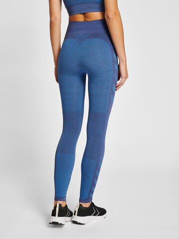 Hummel Skinny Sporthose in Blau