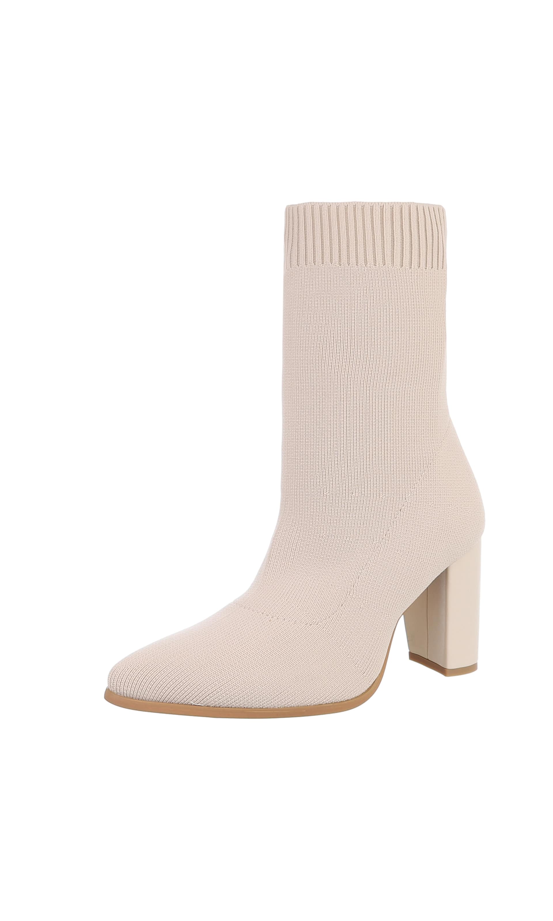 Ital-Design Stiefelette in Beige: Vorderseite