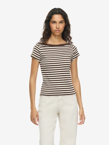 T-shirt Noisy may en beige : devant