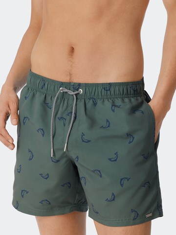 Shorts de bain ' Waterworld ' SCHIESSER en vert : devant