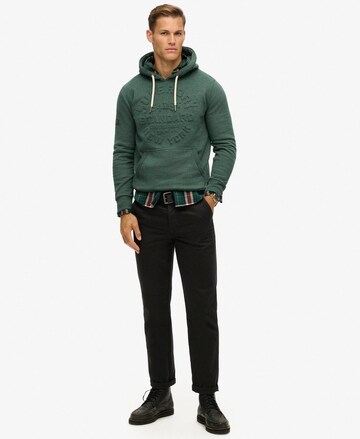 Sweat-shirt Superdry en vert : devant