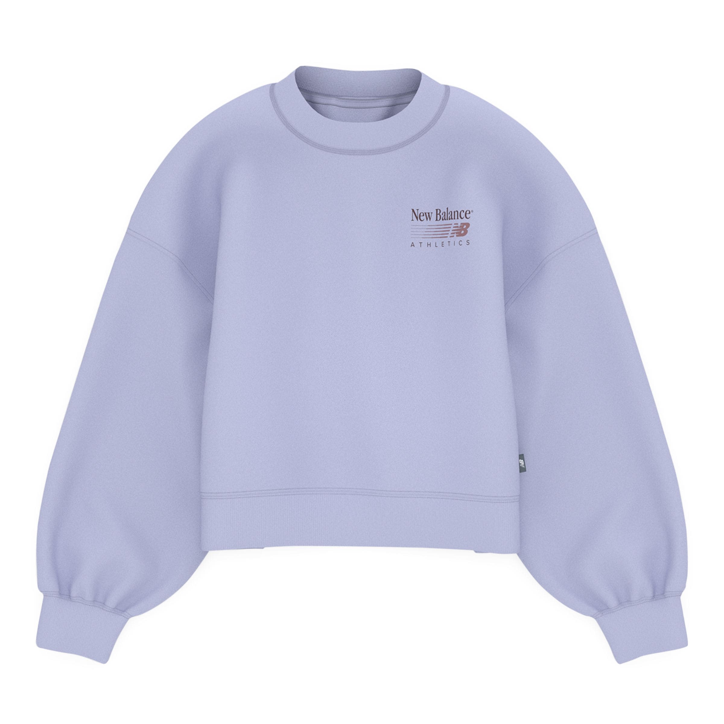 Felpa 'Trackside Fleece' di new balance in lilla: frontale