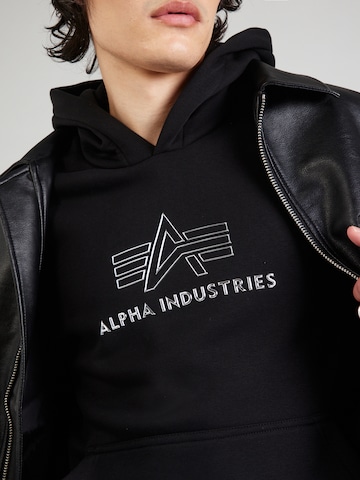 ALPHA INDUSTRIES Sweatshirt in Zwart