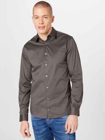 Tiger of Sweden Slim fit Button Up Shirt 'FILBRODIE' in Grey: front